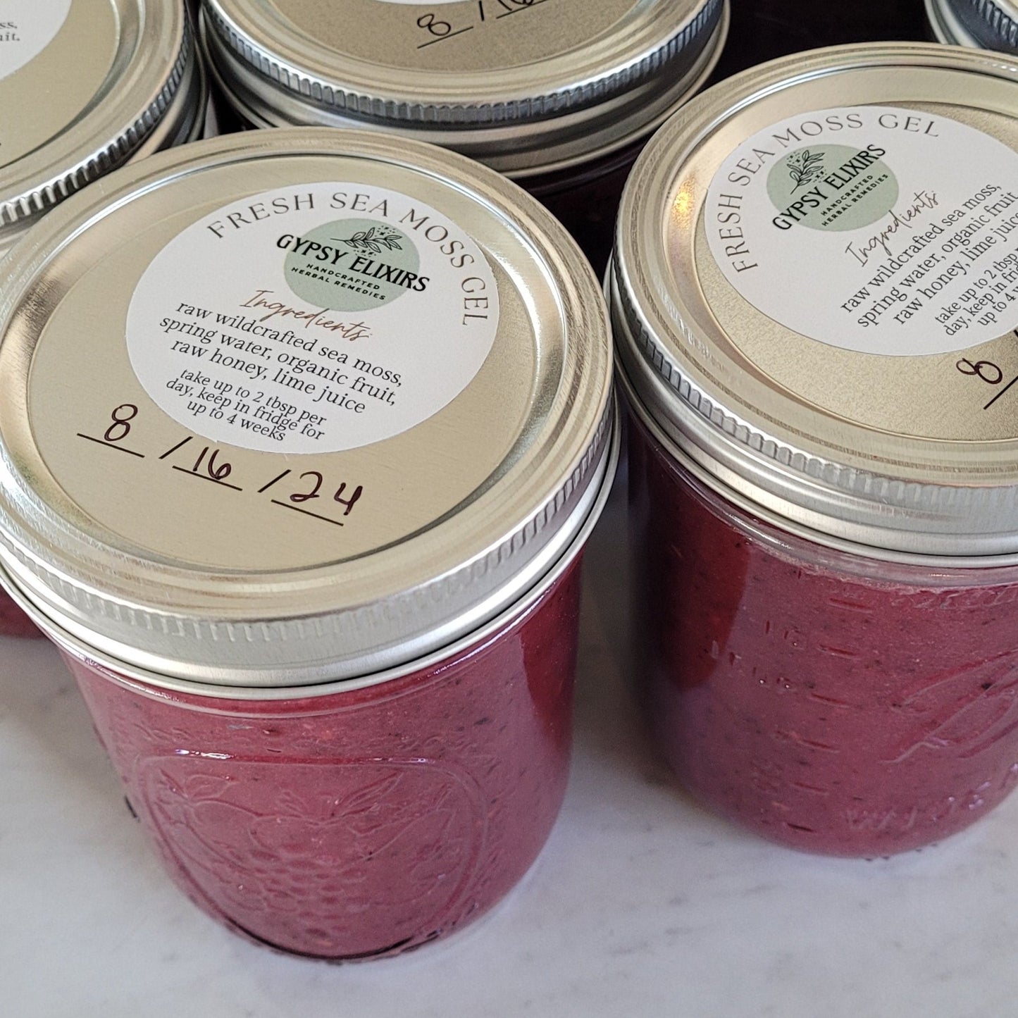 Fresh Sea Moss Gel - Wild Blueberry & Raspberry